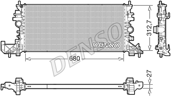 Variklio aušinimo radiatorius DENSO DRM20118
