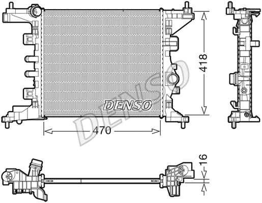 Variklio aušinimo radiatorius DENSO DRM20121