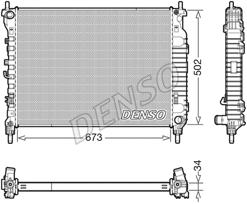 Variklio aušinimo radiatorius DENSO DRM20125