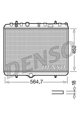 Variklio aušinimo radiatorius DENSO DRM21055