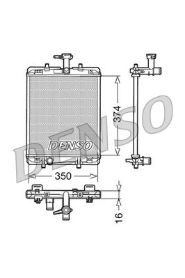Variklio aušinimo radiatorius DENSO DRM21602