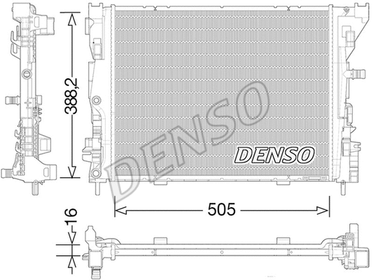 Variklio aušinimo radiatorius DENSO DRM23035
