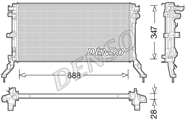 Variklio aušinimo radiatorius DENSO DRM23039