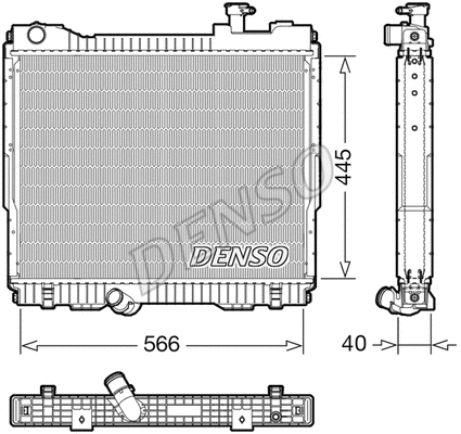 Variklio aušinimo radiatorius DENSO DRM23119
