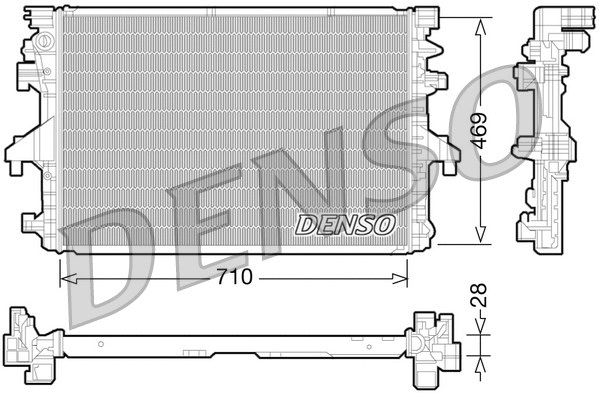 Variklio aušinimo radiatorius DENSO DRM32038