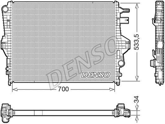 Variklio aušinimo radiatorius DENSO DRM32050