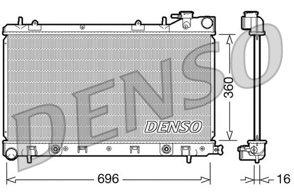 Variklio aušinimo radiatorius DENSO DRM36002
