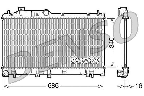 Variklio aušinimo radiatorius DENSO DRM36007