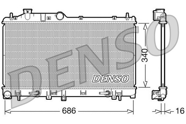 Variklio aušinimo radiatorius DENSO DRM36008