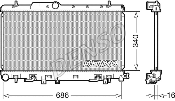 Variklio aušinimo radiatorius DENSO DRM36018