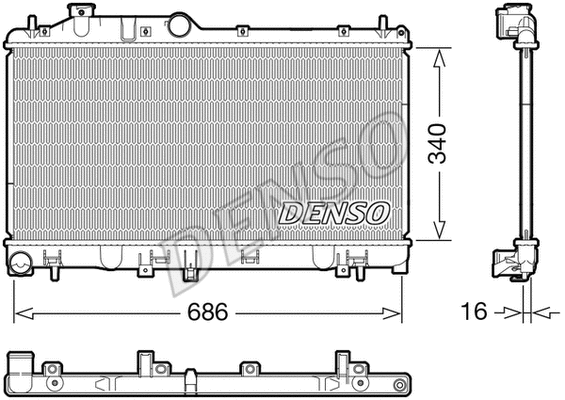 Variklio aušinimo radiatorius DENSO DRM36025