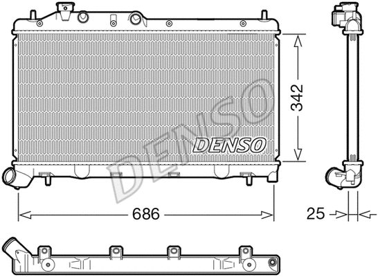 Variklio aušinimo radiatorius DENSO DRM36026