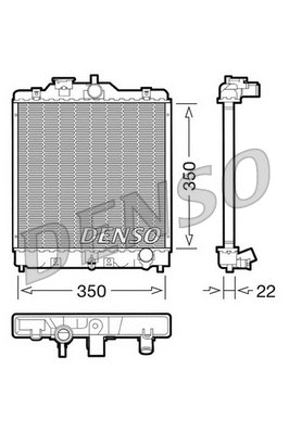 Variklio aušinimo radiatorius DENSO DRM40003