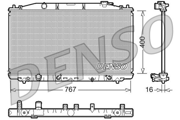 Variklio aušinimo radiatorius DENSO DRM40025