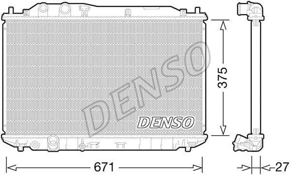 Variklio aušinimo radiatorius DENSO DRM40029