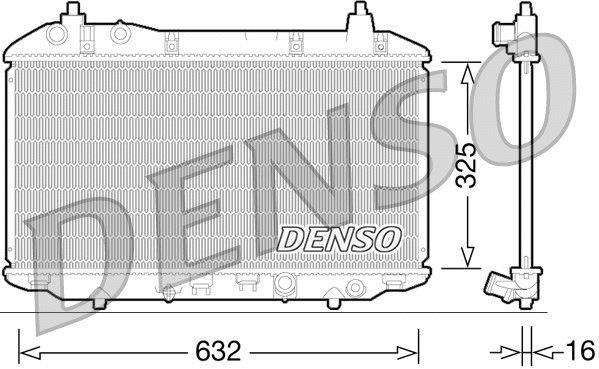 Variklio aušinimo radiatorius DENSO DRM40031