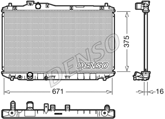 Variklio aušinimo radiatorius DENSO DRM40037