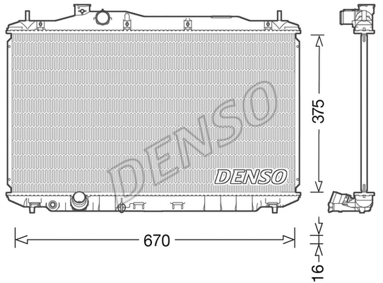 Variklio aušinimo radiatorius DENSO DRM40040