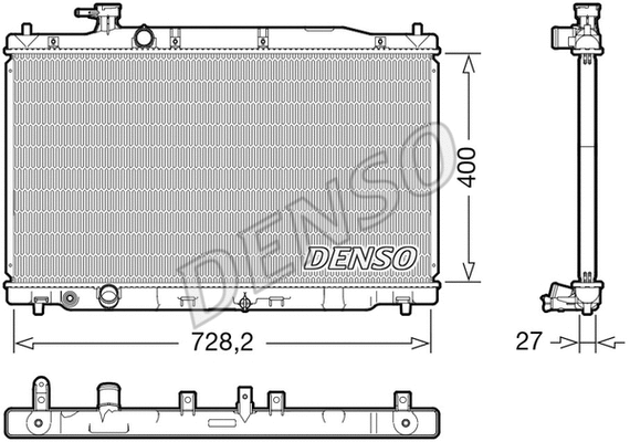 Variklio aušinimo radiatorius DENSO DRM40050