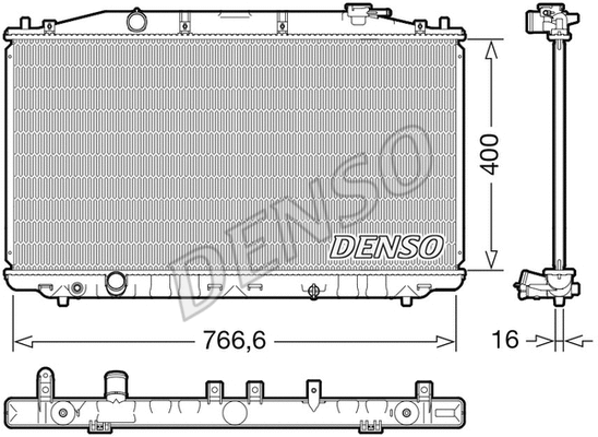 Variklio aušinimo radiatorius DENSO DRM40051
