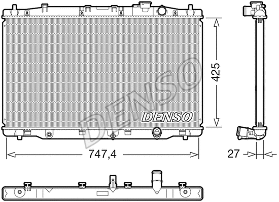 Variklio aušinimo radiatorius DENSO DRM40052