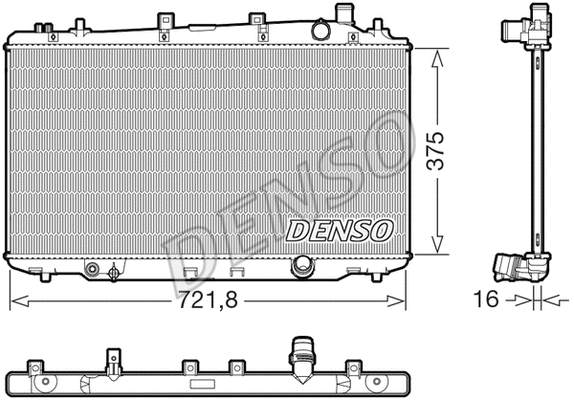 Variklio aušinimo radiatorius DENSO DRM40056