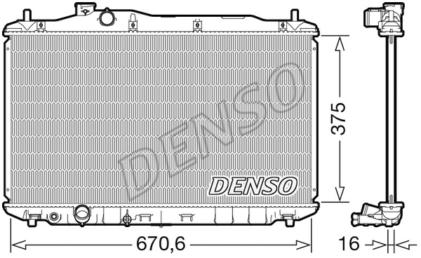 Variklio aušinimo radiatorius DENSO DRM40105