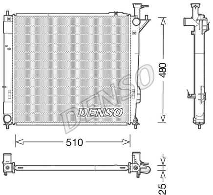 Variklio aušinimo radiatorius DENSO DRM41015