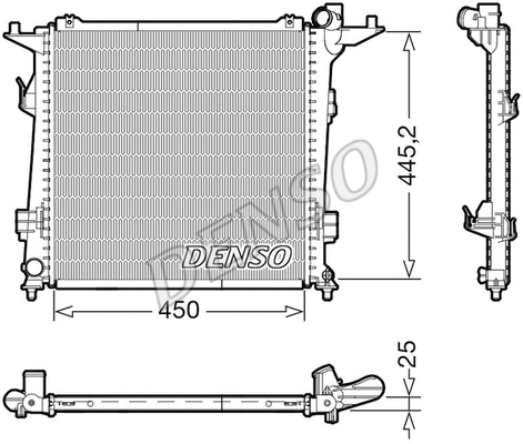 Variklio aušinimo radiatorius DENSO DRM43006
