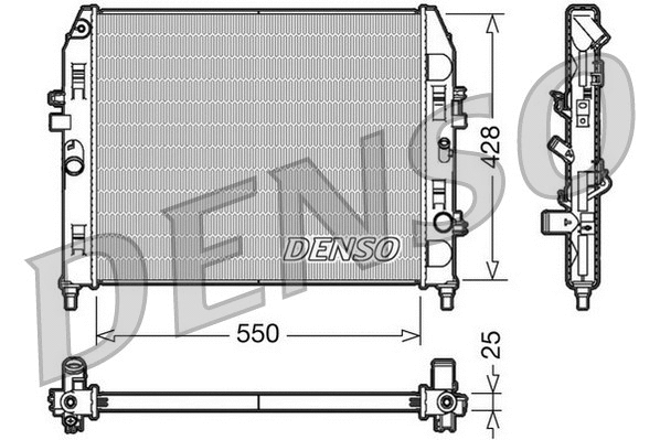 Variklio aušinimo radiatorius DENSO DRM44008