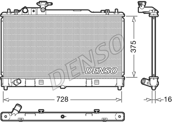 Variklio aušinimo radiatorius DENSO DRM44033