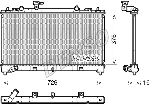 Variklio aušinimo radiatorius DENSO DRM44038