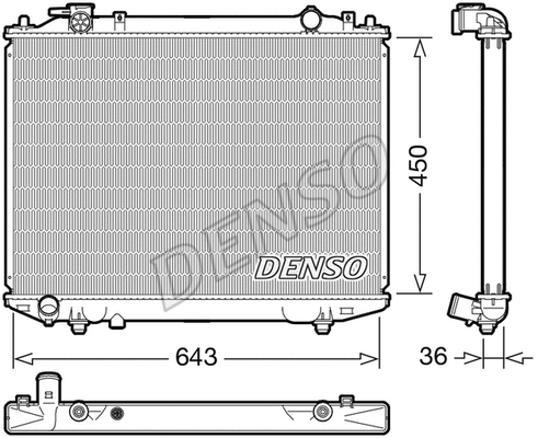 Variklio aušinimo radiatorius DENSO DRM44047