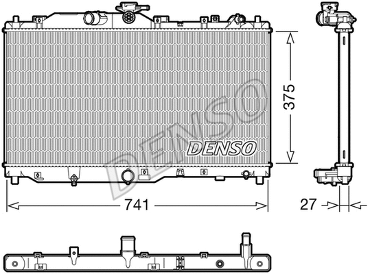 Variklio aušinimo radiatorius DENSO DRM44050