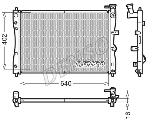 Variklio aušinimo radiatorius DENSO DRM45005