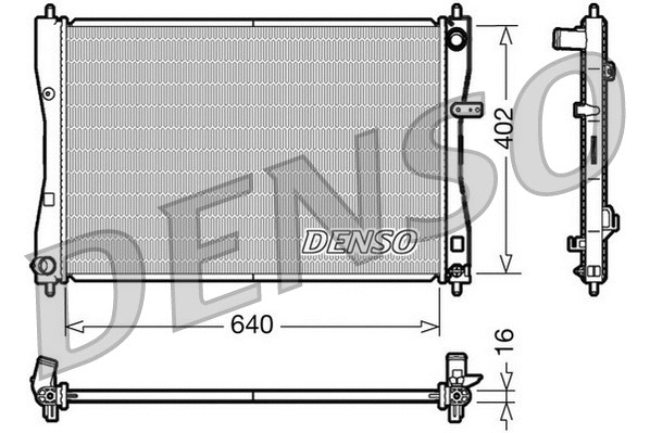Variklio aušinimo radiatorius DENSO DRM45009
