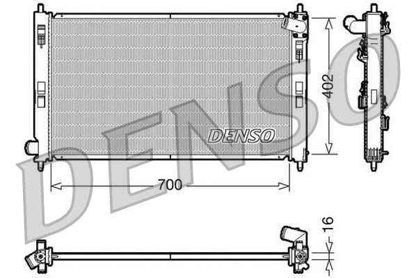Variklio aušinimo radiatorius DENSO DRM45023