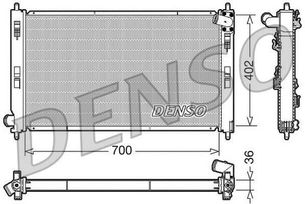 Variklio aušinimo radiatorius DENSO DRM45029