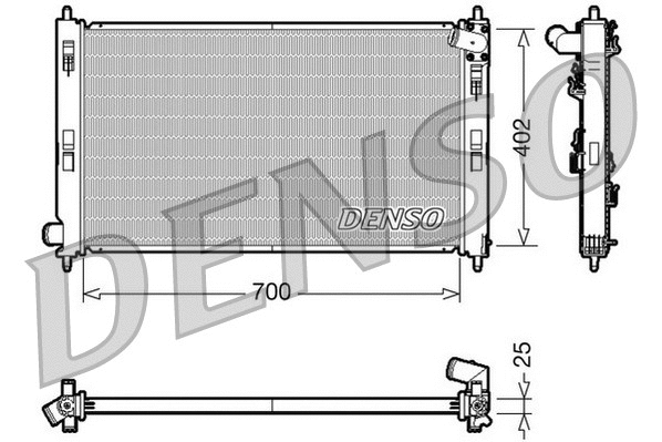 Variklio aušinimo radiatorius DENSO DRM45032