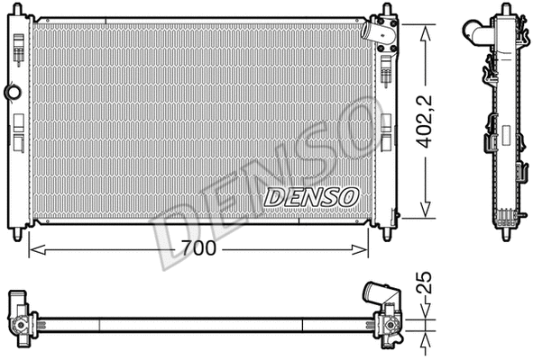 Variklio aušinimo radiatorius DENSO DRM45053