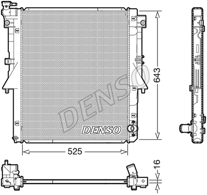 Variklio aušinimo radiatorius DENSO DRM45054