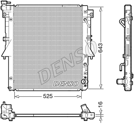 Variklio aušinimo radiatorius DENSO DRM45055