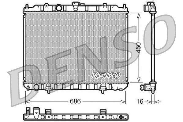 Variklio aušinimo radiatorius DENSO DRM46004
