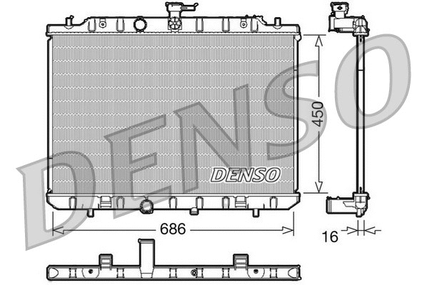 Variklio aušinimo radiatorius DENSO DRM46006