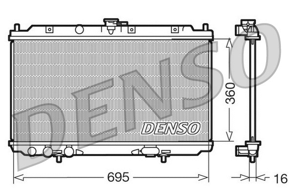 Variklio aušinimo radiatorius DENSO DRM46012