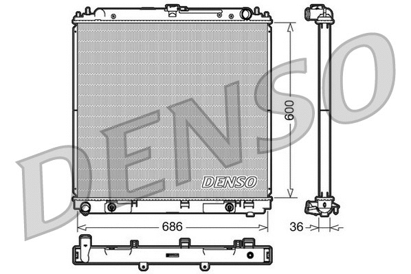Variklio aušinimo radiatorius DENSO DRM46032