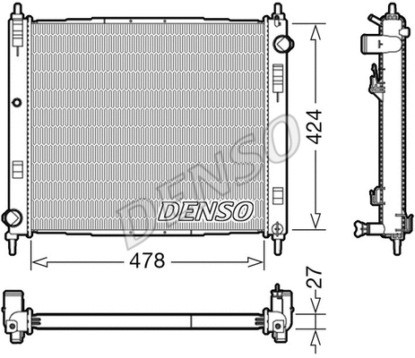 Variklio aušinimo radiatorius DENSO DRM46044