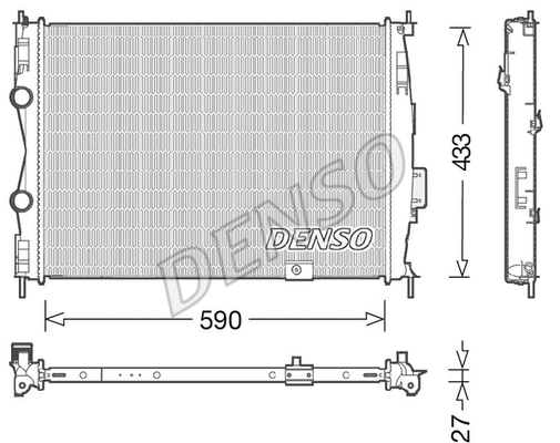 Variklio aušinimo radiatorius DENSO DRM46051