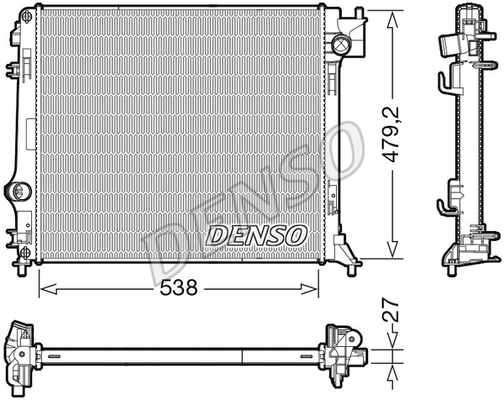 Variklio aušinimo radiatorius DENSO DRM46064