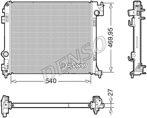 Variklio aušinimo radiatorius DENSO DRM46065